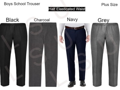 KINDER SCHULHOSE ROBUSTE PASSFORM ÜBERGRÖSSE HALB ELASTISCH 4/5Y BIS 17Y