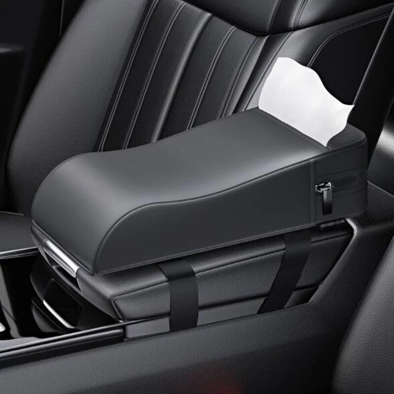 1 pieza reposabrazos coche SUV reposabrazos cubierta consola central automática caja cojín pieza de cuero PU Foto 2 de 4