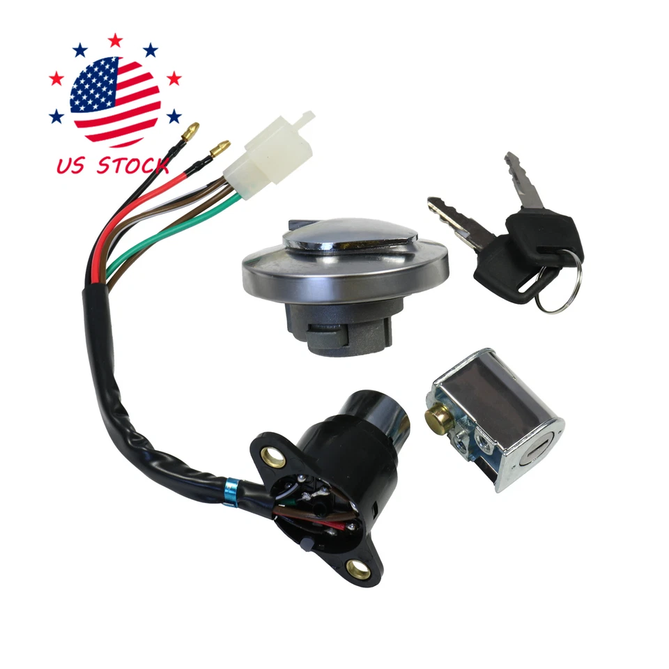 For Honda Rebel 250 CMX250 CA250 Ignition Switch Gas Cap Steering Lock Keys Set Foto 3 de 4