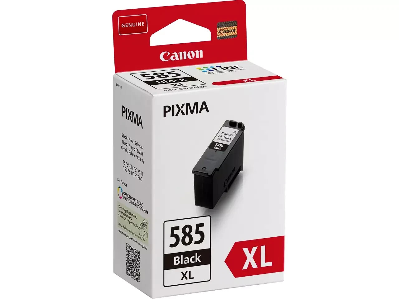 Cartouche Canon noire 585XL haute capacité pour imprimante Pixma TS7760