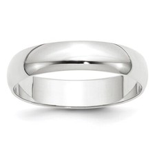 10k White Gold 5mm Round Wedding Band Ring Gift For Men Size 9