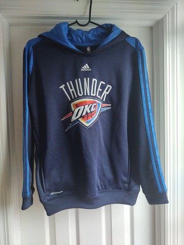 ADIDAS Pullover Hoodie Sweatshirt Oklahoma City Thunder OKC NBA CLIMAWARM Youth