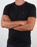 T-Shirt Tommy Jeans Cotone Girocollo Manica Corta Nera