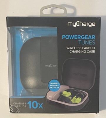 myCharge PowerGear Tunes Wireless Earbud 10x Charging Case Black