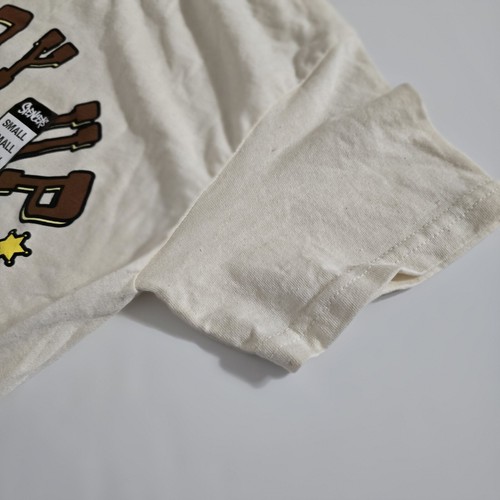 T-shirt Spencers Comedy Graphic Giddy Up Sluts Frogs piccola nuova con adesivo beige - Foto 16 di 22