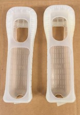2 Nintendo Wii Game Console Controller Remote Wiimote Silicon Skin Covers Used