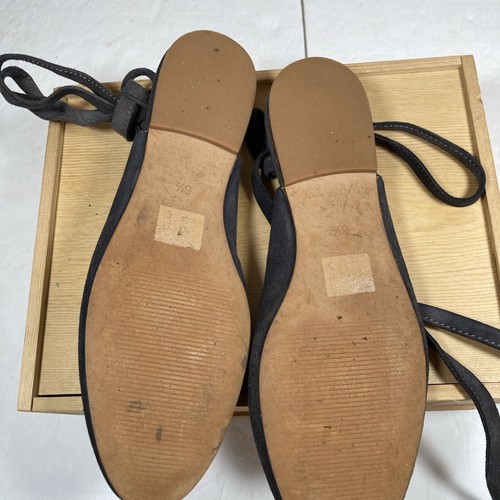 Madewell The April Ankle Wrap Women’s Sz 6 Ballet Flats Navy Suede - Picture 7 of 9