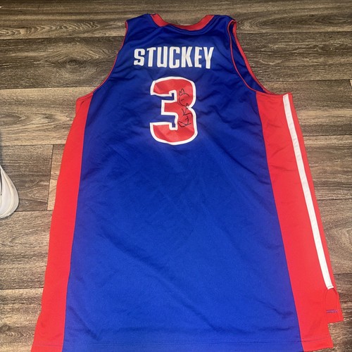 Adidas NBA Authentics Detroit Pistons Rodney Stuckey Trikot Autogramm Herren L #N - Bild 4 von 5