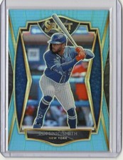 2021 Panini Select Dominic Smith Premier Level Carolina Blue /35 - New York Mets