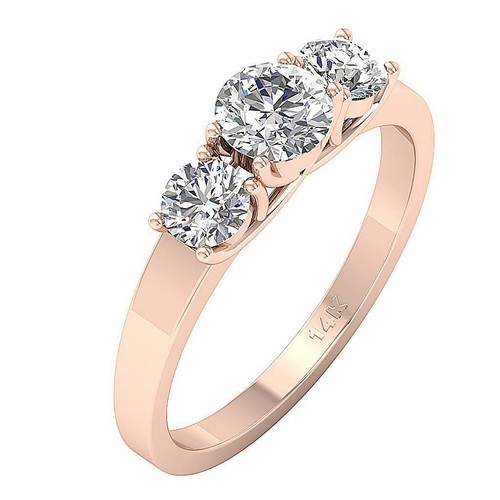 Wedding Ring Natural Diamond I1 G 1.40 Carat 14K White Gold Appraisal 5.50MM - Picture 7 of 8