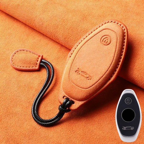 Suede Leather Car Remote Key Cover Case For Mclaren 675LT 570GT 720S 625C 600LT - Picture 3 of 13