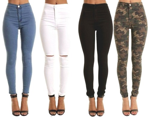 WOMENS SKINNY JEAN JEGGINGS HIGH RISE 