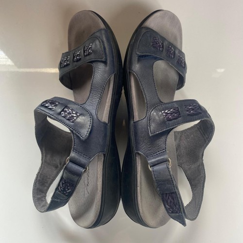 TROTTERS - Comfort Kip Sandal - Blue Leather - Size 6.5N /39.5 - Picture 10 of 22