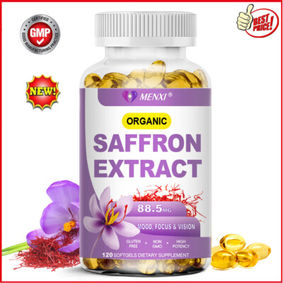 Premium Saffron Extract Capsules Mood Support & Hormonal Balance Formula 88.5mg