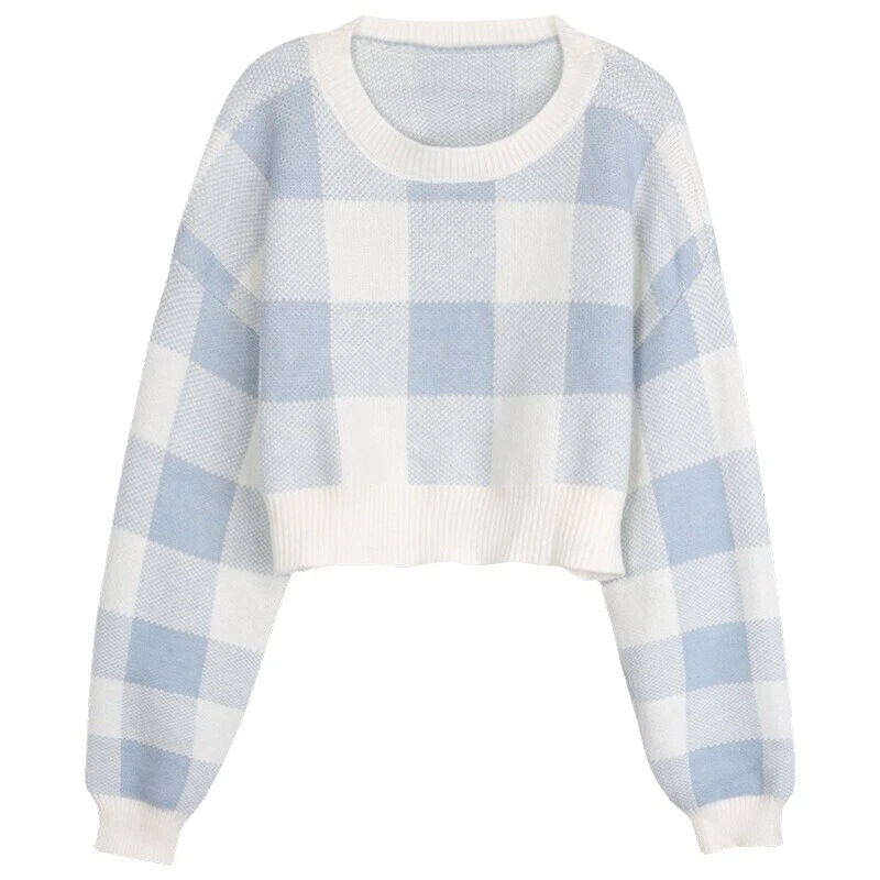 Polyester Checked Sweaters for Women