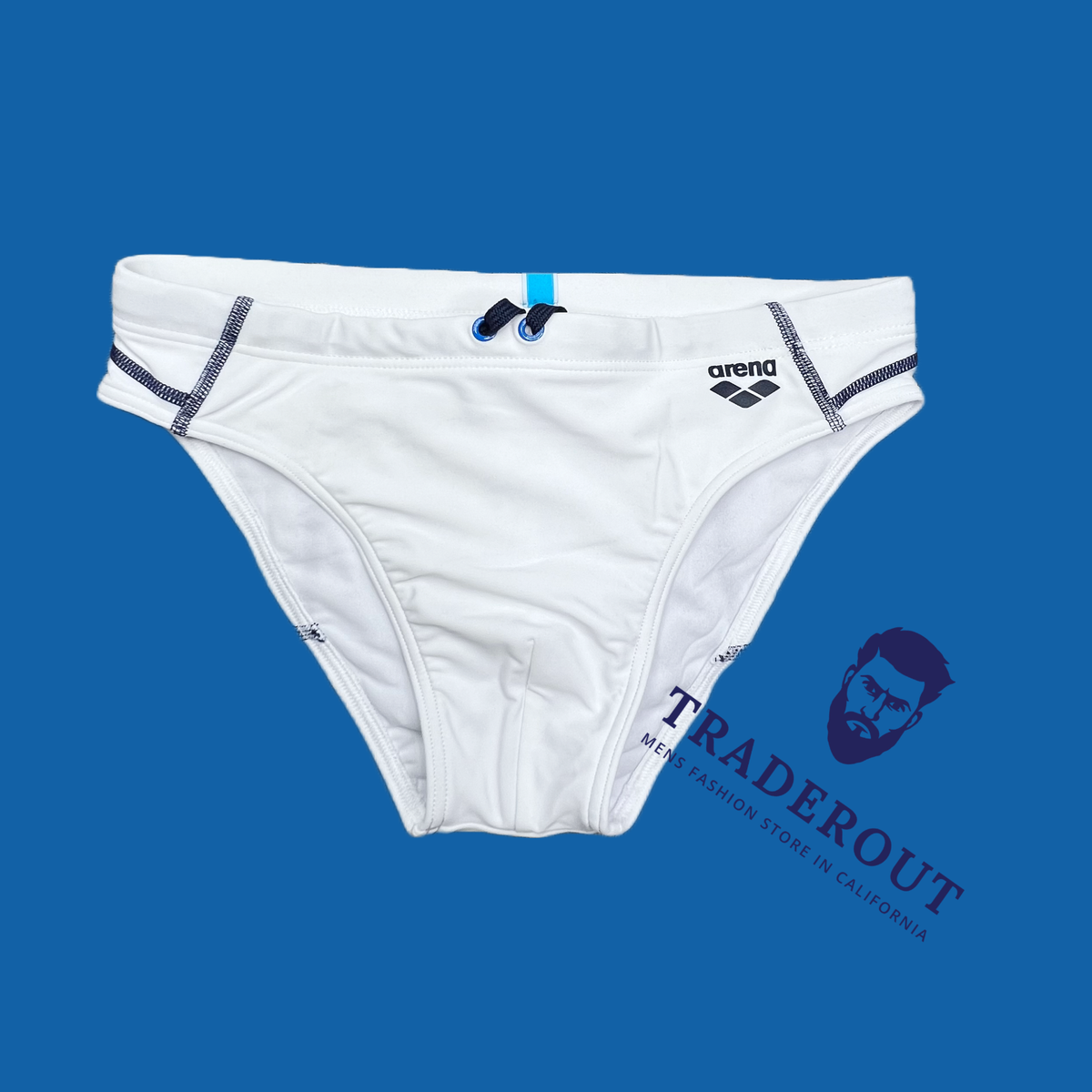 Arena men white sport fit swim brief bikini swimwear size 32 34 36