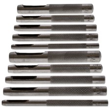 10Pc HOLLOW PUNCH SET 3-8mm Leather Belt Card Fabric Gasket Hole Cutter Tool