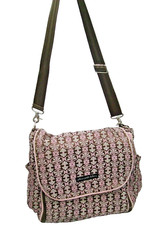 Petunia Pickle Bottom Lavender/Pink/Silver/Brn Deluxe Diaper Bag  Changing Pad