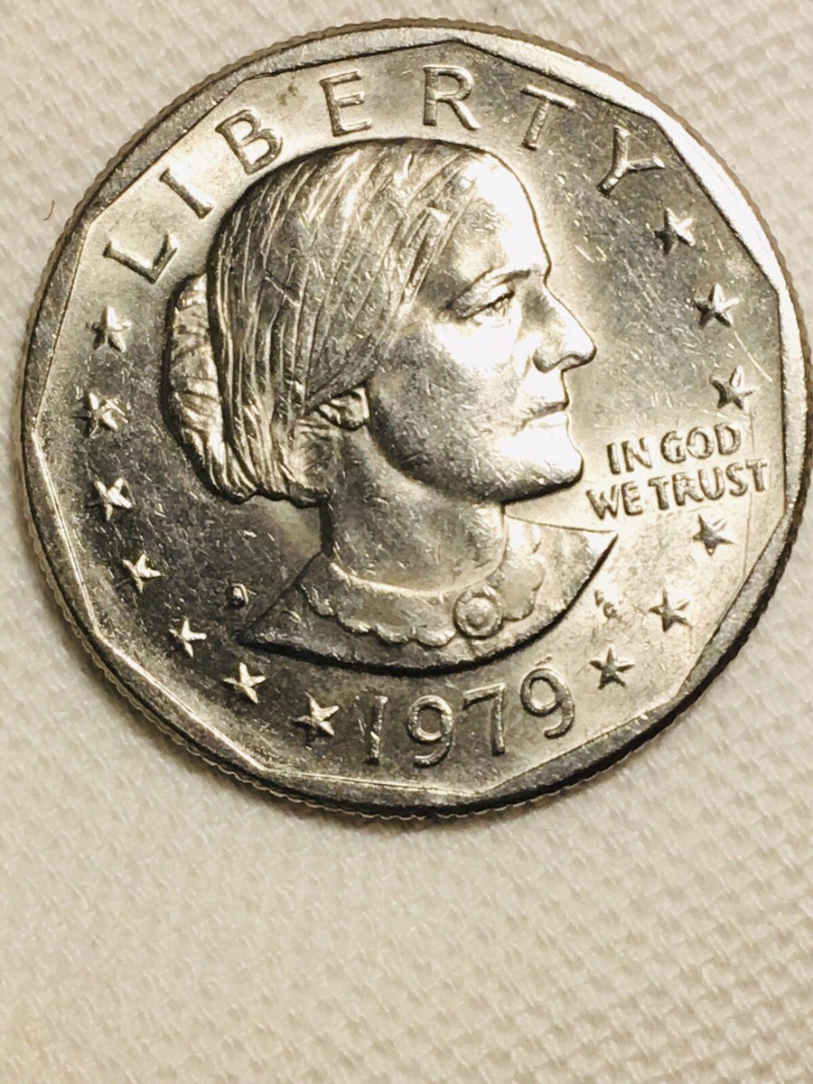 1979 rare Susan B Anthony Dollar coin with mint mark blob error