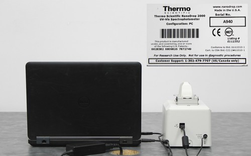 Thermo Scientific NanoDrop 2000 UV-Vis Spectrophotometer w/ Laptop & Software - Picture 11 of 12