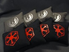 SET OF 8 Regulation Size JEDI AND SITH CORNHOLE BAGS