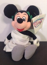 DISNEY STORE PLUSH BEAN BAG,   TOGA MICKEY MOUSE     RARE