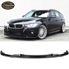 Fit 12-18 BMW 3Series F30 M Sport HM Style Front Bumper Lip Spoiler Carbon Fiber
