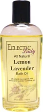 Lemon Lavender Bath Oil  - Scented Body Oil - Relaxing & Moisturizing Bathing