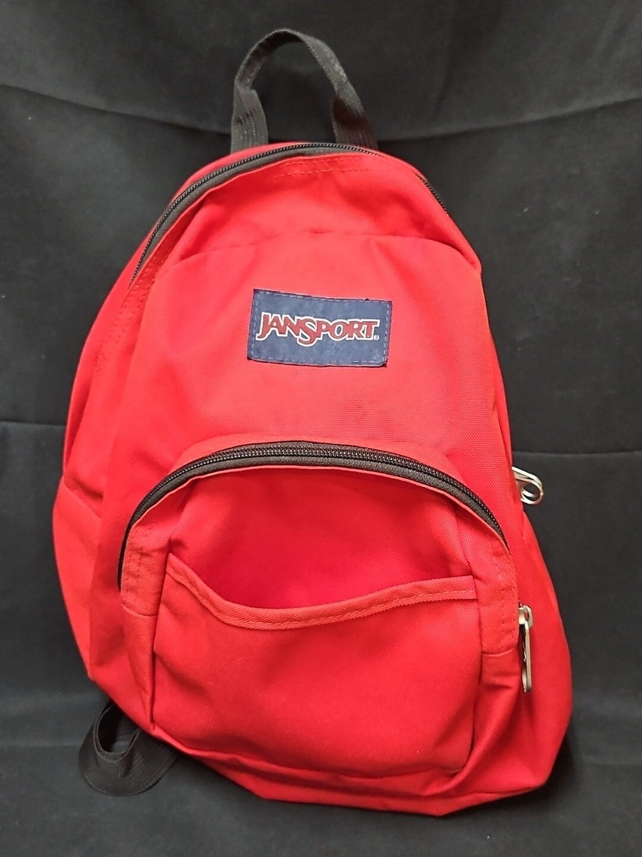 JanSport Nylon Vintage Half Pint Mini Backpack Red Back Pack GUC