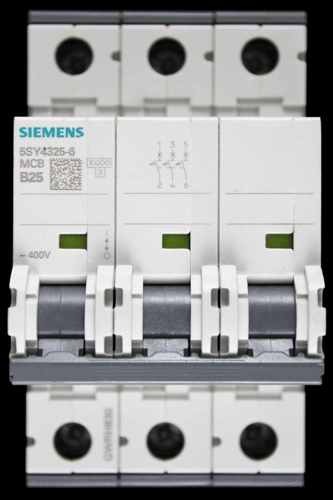 SIEMENS 25 AMP CURVE B 10kA TRIPLE POLE MCB CIRCUIT BREAKER 5SY4325-6 5SY43