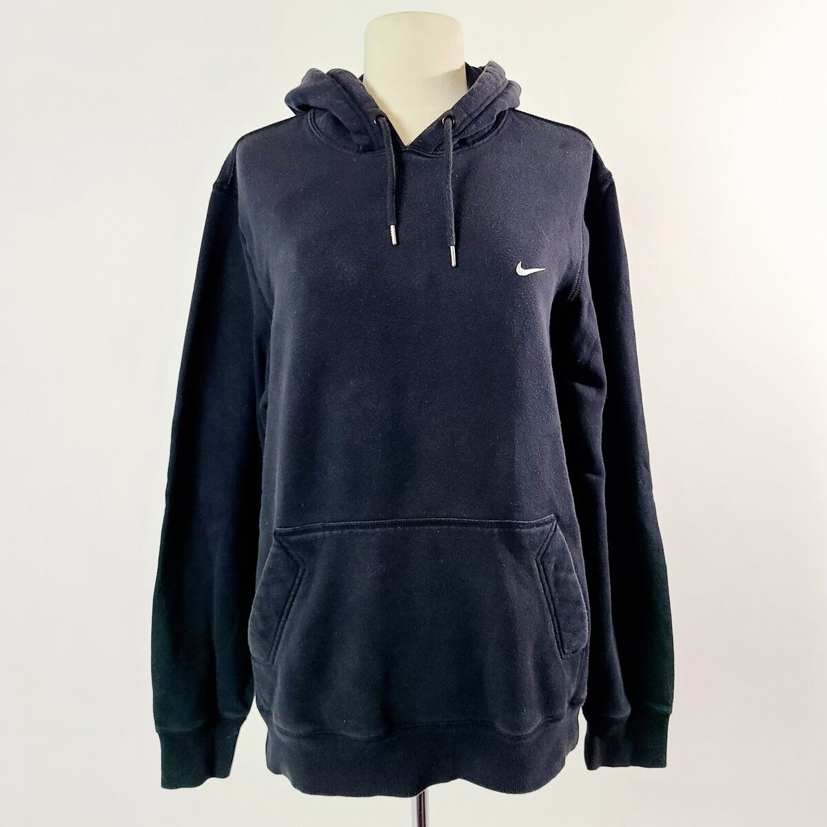 2010s Nike Hoodie Jumper Men's M Black Silver Pullover Small 2010s Nike Hoodie Jumper Men's M Black Silver Pullover Small