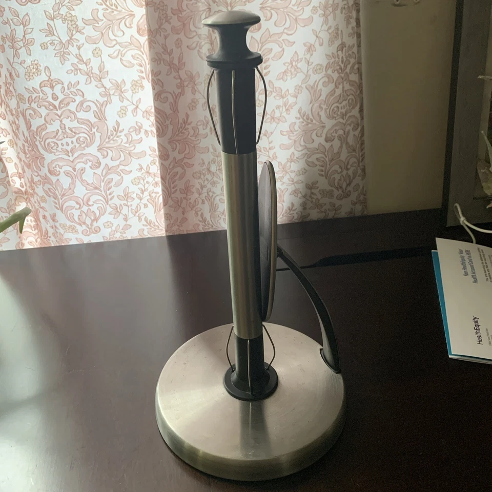 OXO Good Grips SimplyTear Standing Paper Towel Holder, Brushed Stainless Steel - Image 2 of 4