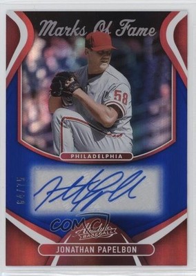 2022 Panini Absolute Marks of Fame Spectrum Blue /75 Jonathan Papelbon 01xd