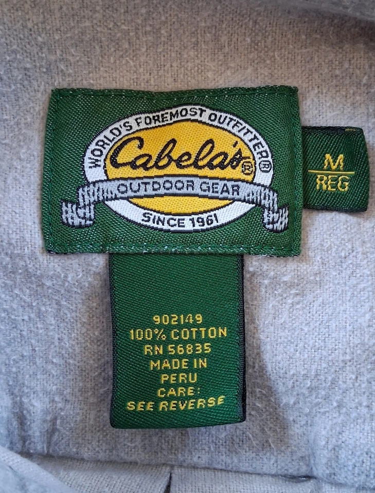 Vintage Cabela’s Aztec Flannel Shirt Men’s Medium Deer Western Chamois Nature - Image 3 of 4