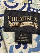 Cremieux Big Men  s Button Down Collared XLT Long Sleeve Paisley Guy Tall Dad