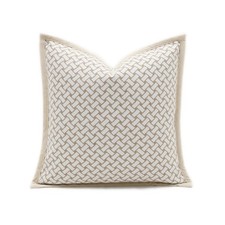 Croker Horse 20x20'' Throw Pillow Cushion Cover Grid Pattern Chenille Jacquard