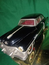 Vintage 1950s Japanese Friction Pull Toy Cadillac Sedan Black 1/18, 1:18 Scale