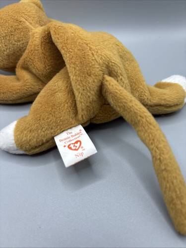 Vintage Ty Beanie Original Baby Nip the Cat 1993 Etikett PVC Style 4003 3-6-93 - Bild 3 von 3
