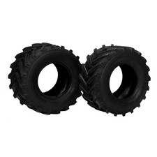 Two 26x12.00-12 Lawn Mower Garden Tractor Turf Tires 4pr Tubeless Black Rubber