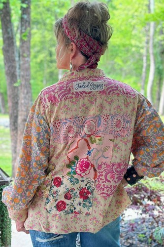 Blusa de algodón para mujer Jaded Gypsy Floral Gardens Walks - Imagen 2 de 4