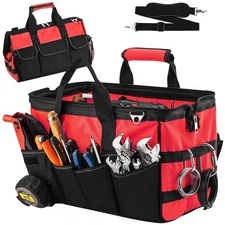 Tool Bag, Foldable Open 16 Inch Top Tool Bag Organizer for Easy Tool Access, ...