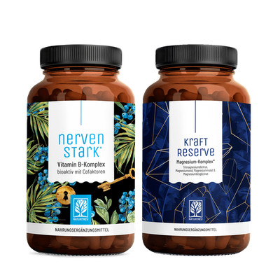 Vitamin B Magnesium Komplex Psyche Kraftreserve Nervenstark Paket NATURTREU 