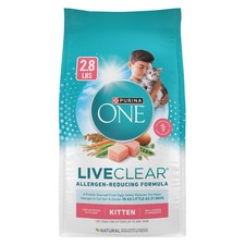 Purine ONE LiveClear Allergen-Reducing Dry Kitten Food 2.8 Pound (Pack of 1) 9.87 per pound
