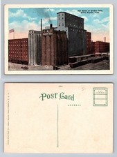 Cedar Rapids, IA-Iowa, Quaker Oats Factory Silos Railcars Vintage Postcard