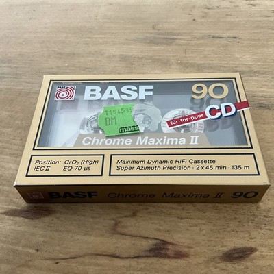 1 Stück BASF Chrome Maxima II C 90 Kassetten NOS NEW OLD STOCK SEALED