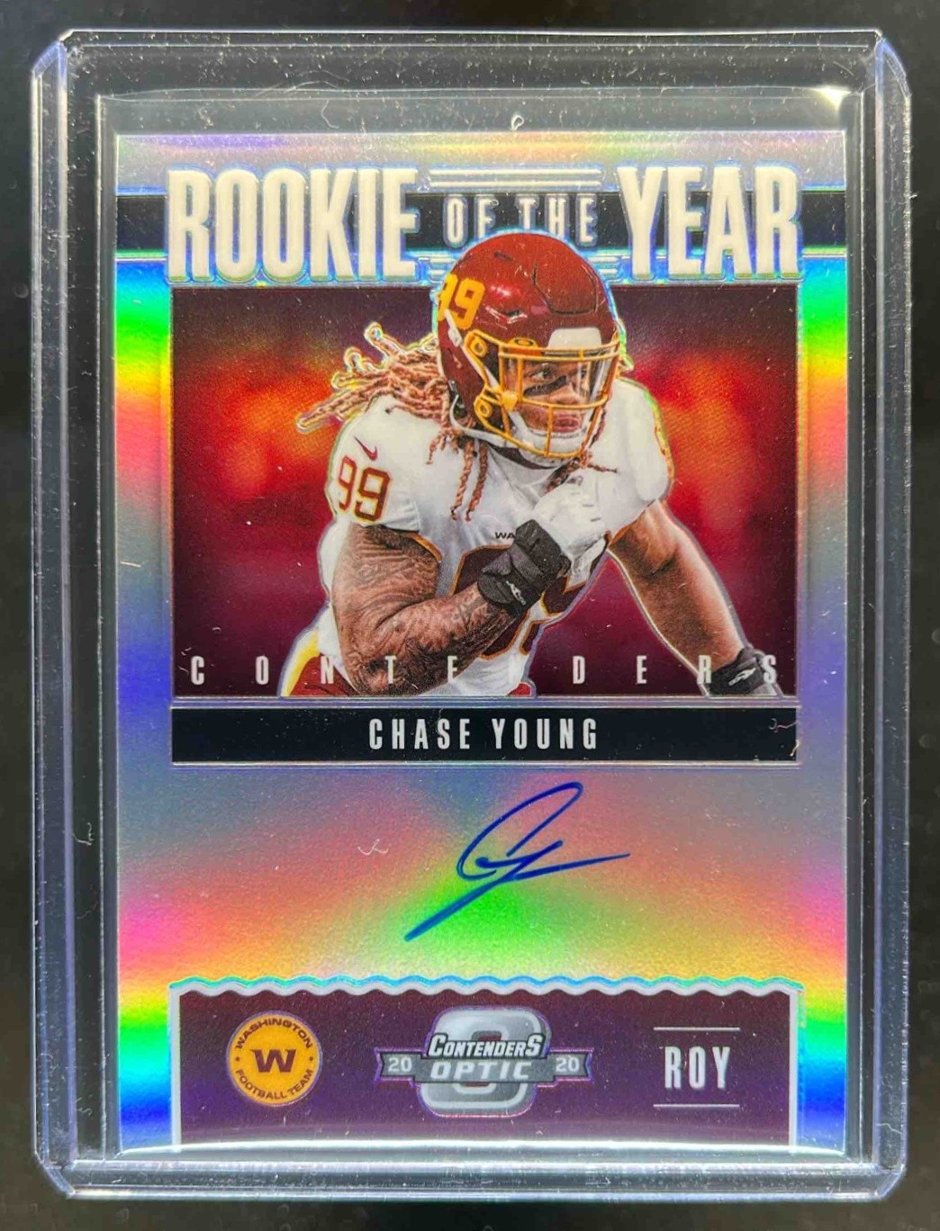 2020 Contenders Optic Chase Young Rookie of the Year Auto RC #63/99
