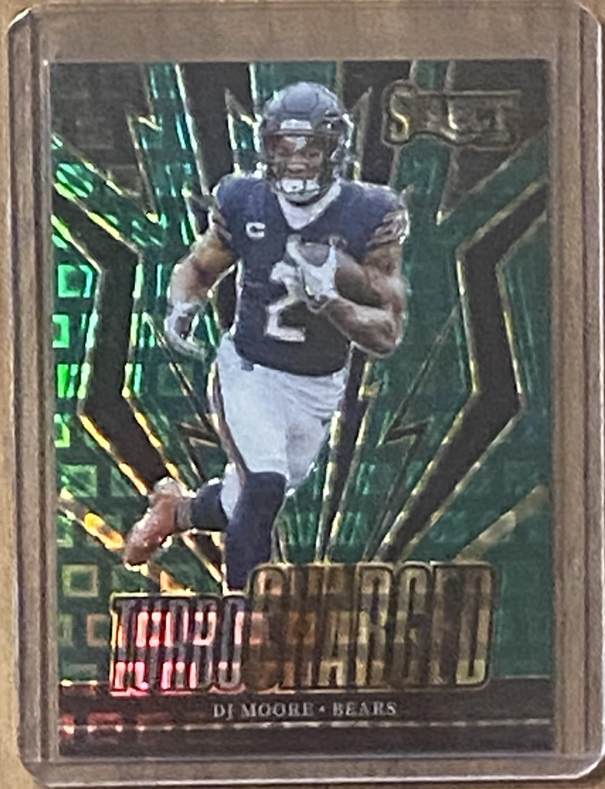 2023 Panini Select Turbocharged D.J. Moore #TUR-DJM Green Prizm /5 - Bears