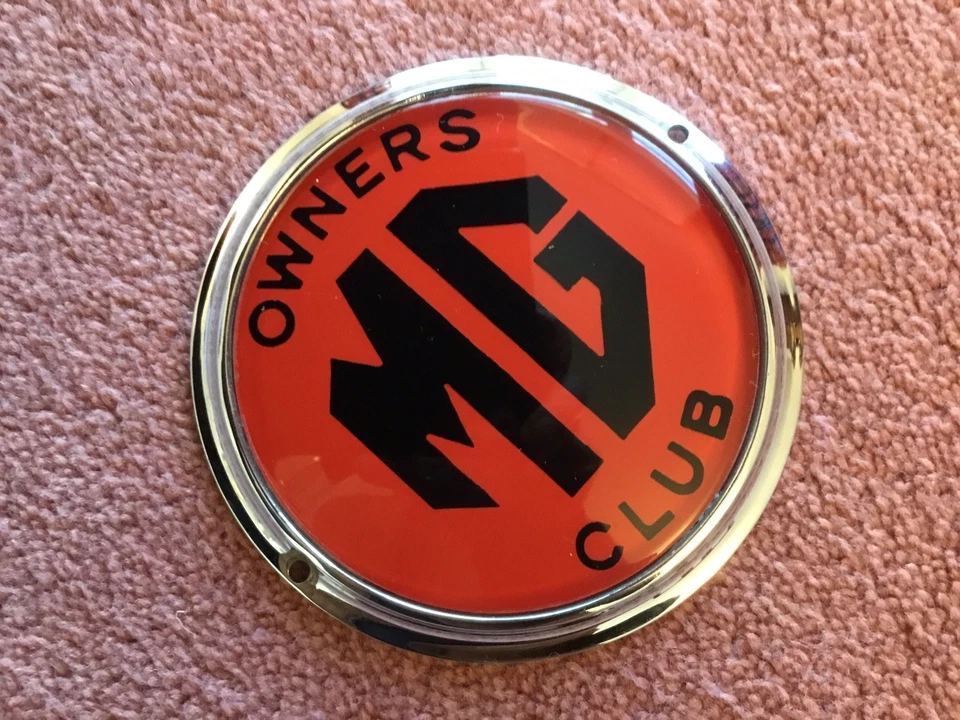 VINTAGE CAR BADGE.( M.G.Owners Club , Chrome Plated Brass .) - Image 2 of 4