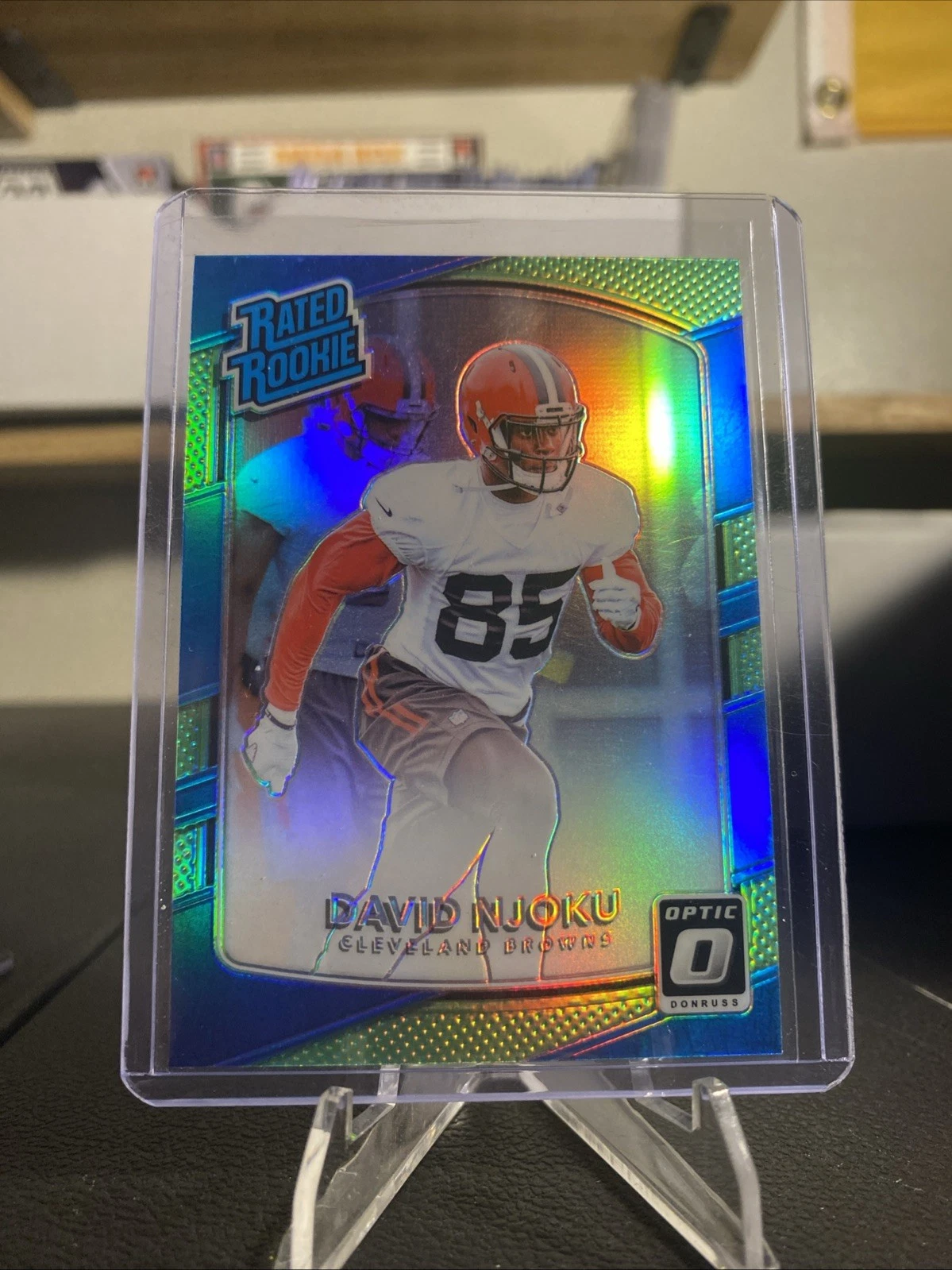 David Njoku 2017 Rated Rookie Optic Lime Green Cleveland Browns RC
