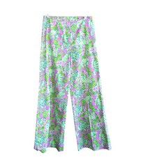 Lilly Pulitzer Pants NEW Pink Green Lion Fish Print Wide Leg Palazzo Size 2